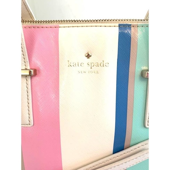 Kate Spade Cedar Street Multi Stripe Maise Satchel Crossbody - Picture 3 of 10